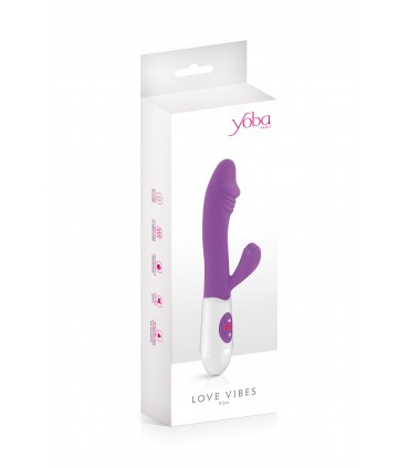VIBRADOR SILICONA RABBIT ELYA MORADO