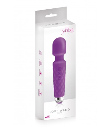 VIBRATEUR LOVE WAND EN SILICONE RECHARGEABLE VIOLET