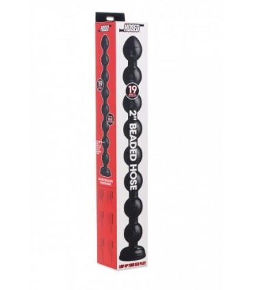 KUGELDILDO MIT SAUGNAPF 50" 8 CM SCHWARZ