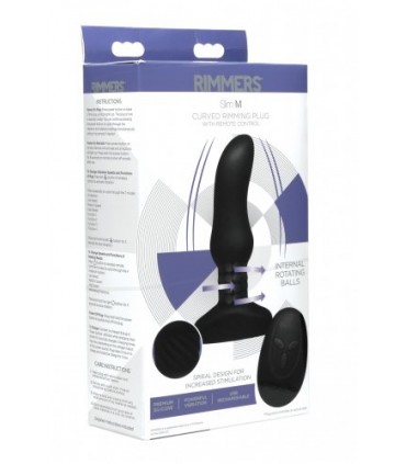 PLUG VIBR USB CURVO SILICONA C/BOLAS GIRATORIAS Y MANDO