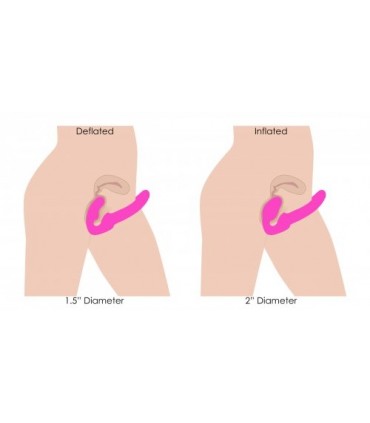 ARNÉS INFLABLE PARA MUJER USB VIBRADOR C/ MANDO ROSA