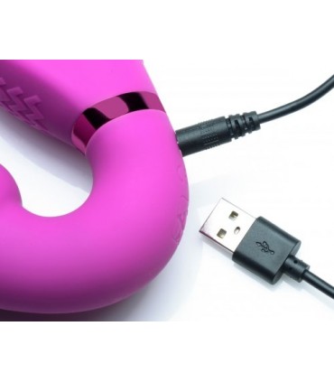 ARNÉS INFLABLE PARA MUJER USB VIBRADOR C/ MANDO ROSA
