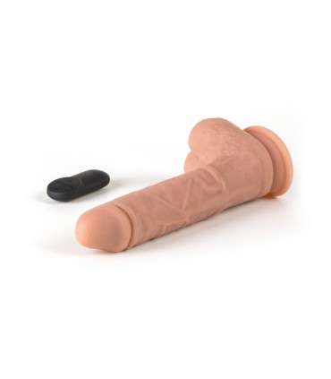 VIBRADOR Y ROTADOR REALÍSTICO "R10" 21CM C/ CONTROL REMOTO