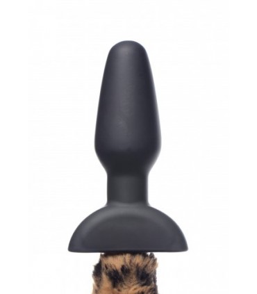 KIT CON DIADEMA Y COLA PLUG ROTADOR/VIBRADOR LEOPARDO