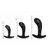 DARK DELIGHTS ANAL KIT X 3 CURVED BLACK SILICONE
