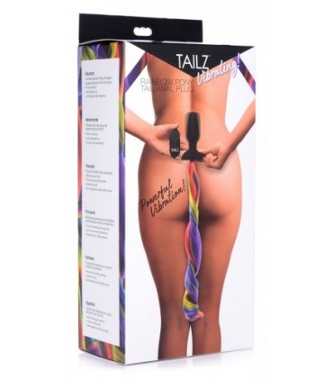 COLA PLUG VIBRADOR USB ARCOIRIS CON MANDO