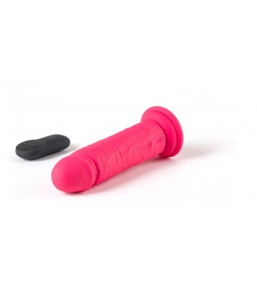 VIBRADOR REALÍSTICO "R11" ROSA 14,4CM C/ CONTROL REMOTO