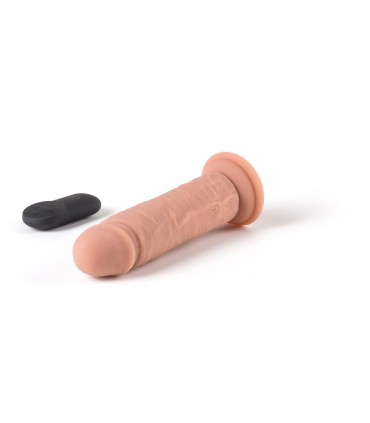 VIBRADOR REALÍSTICO "R11" FLESH 14,4CM C/ CONTROL REMOTO
