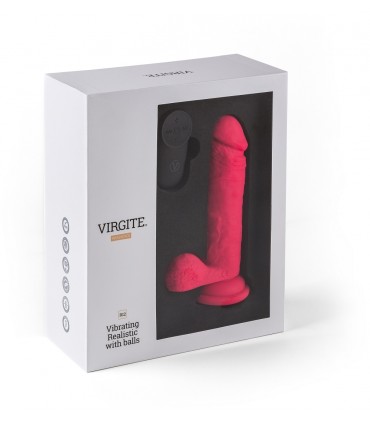 VIBRADOR REALÍSTICO "R12" ROSA 14,4CM C/ CONTROL REMOTO