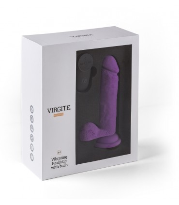 REALISTIC VIBRATOR "R12" PURPLE 14.4CM W/ REMOTE CONTROL