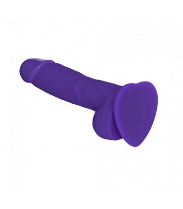 PENE REALÍSTICO SILICONA SUAVE MORADO L