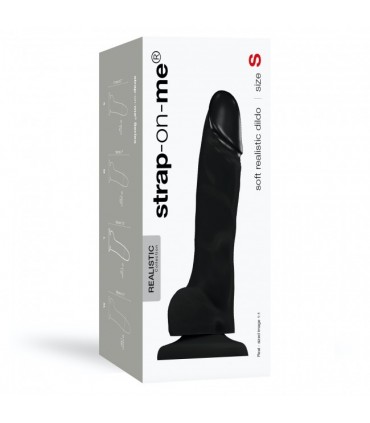 SOFT SILICONE REALISTIC PENIS BLACK S