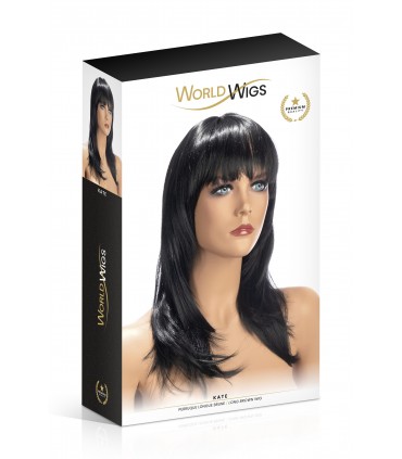 KATE LONG BRUNETTE WIG