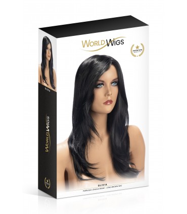PERRUQUE LONGUE BRUNE OLIVIA