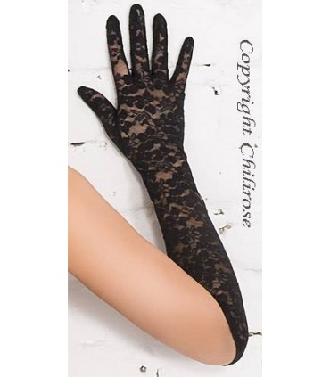 CR3071 SCHWARZE SPITZENHANDSCHUHE