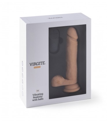 VIBRADOR REALÍSTICO "R16" FLESH 16 CM C/ CONTROL REMOTO