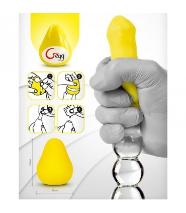 MASTURBADOR HOMBRE REUTILIZABLE GEGG AMARILLO