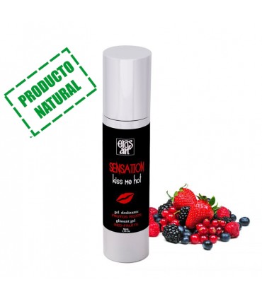 LUBRICANTE NATURAL KISS ME HOT FRUTOS ROJOS 50 ML.