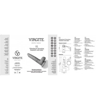 VIBRADOR SUBE Y BAJA REALÍSTICO "R14" 23CM C/ CONTROL REMOTO