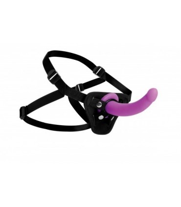 FRAUEN-GURT MIT LILA SILIKON-DILDO 17'5 CM