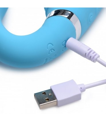 CABLAGGIO USB DOPPIO IN SILICONE CON CONTROLLO BLU