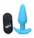 VIBRATEUR ANAL EN FORME DE T SILICONE USB AVEC TÉLÉCOMMANDE BLEUE