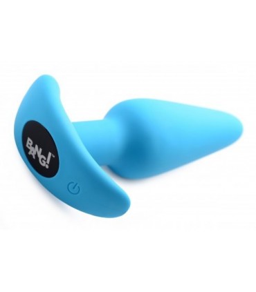 VIBRATEUR ANAL EN FORME DE T SILICONE USB AVEC TÉLÉCOMMANDE BLEUE