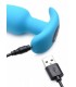 VIBRATEUR ANAL EN FORME DE T SILICONE USB AVEC TÉLÉCOMMANDE BLEUE