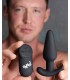 VIBRATEUR ANAL EN T SILICONE USB AVEC TÉLÉCOMMANDE NOIRE