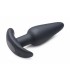 VIBRATEUR ANAL EN T SILICONE USB AVEC TÉLÉCOMMANDE NOIRE