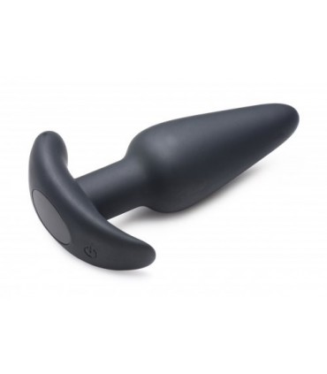 VIBRATEUR ANAL EN T SILICONE USB AVEC TÉLÉCOMMANDE NOIRE