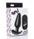 VIBRATEUR ANAL EN T SILICONE USB AVEC TÉLÉCOMMANDE NOIRE