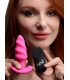 VIBRATEUR ANAL TORNADO EN SILICONE USB AVEC TÉLÉCOMMANDE ROSE