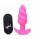 VIBRATEUR ANAL TORNADO EN SILICONE USB AVEC TÉLÉCOMMANDE ROSE