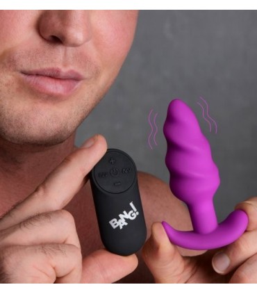VIBRADO ANAL TORNADO SILICONA USB C/ MANDO MORADO