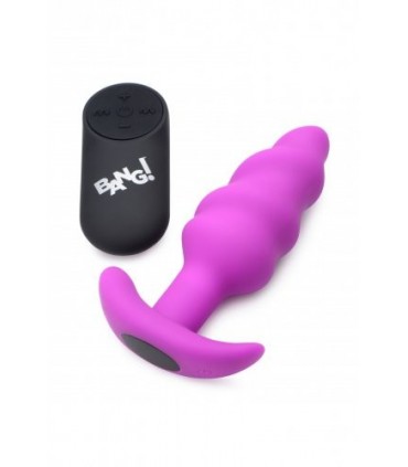 VIBRADO ANAL TORNADO SILICONA USB C/ MANDO MORADO