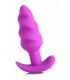 VIBRADO ANAL TORNADO SILICONA USB C/ MANDO MORADO