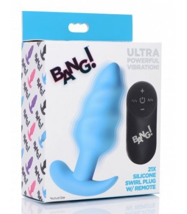 VIBRATIONS-ANAL-TORNADO-SILIKON-USB MIT BLAUER FERNBEDIENUNG