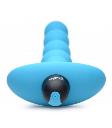 BANDE ANALE VIBRANTE USB AVEC COMMANDE BLEUE