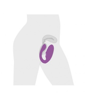 DOUBLE VIBRATOR WITH USB PULSATOR WITH LILAC REMOTE CONTROL