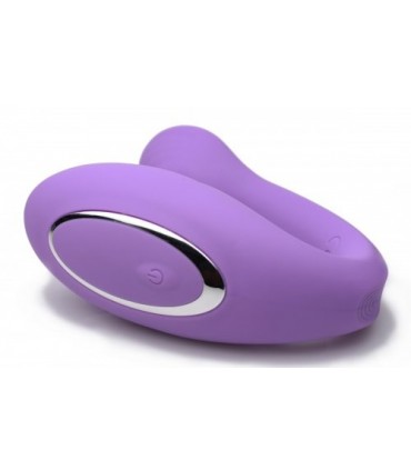 DOUBLE VIBRATOR WITH USB PULSATOR WITH LILAC REMOTE CONTROL
