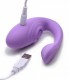 DOUBLE VIBRATOR WITH USB PULSATOR WITH LILAC REMOTE CONTROL