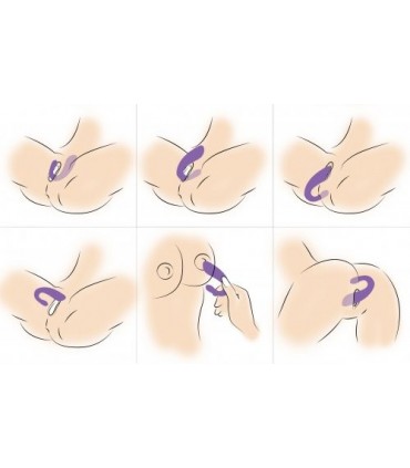 DOUBLE VIBRATOR WITH USB PULSATOR WITH LILAC REMOTE CONTROL