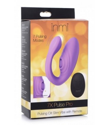 DOUBLE VIBRATOR WITH USB PULSATOR WITH LILAC REMOTE CONTROL