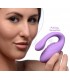 DOUBLE VIBRATOR WITH USB PULSATOR WITH LILAC REMOTE CONTROL