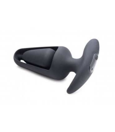 USB-Hohl-Vibrator-Stecker aus Silikon mit schwarzer Steuerung