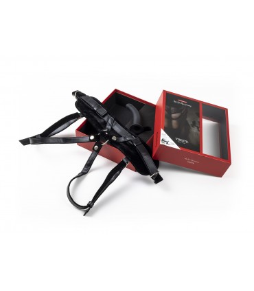 HARNESS WITH BLACK DILDO SIZE S