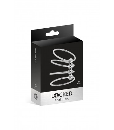 ANNEAU CHAÎNE TORC EN ACIER 45 MM