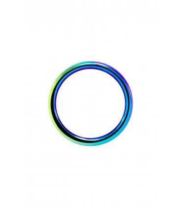 BAGUE ACIER ARC-EN-CIEL 44 MM