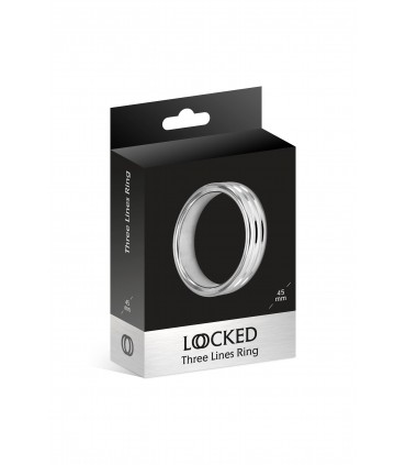 ANNEAU 3 LIGNES ACIER 45 MM X 50 MM